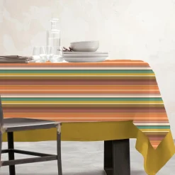 Nappe rectangulaire coton enduit (150 x 250 cm) Ajaccio Multicolore