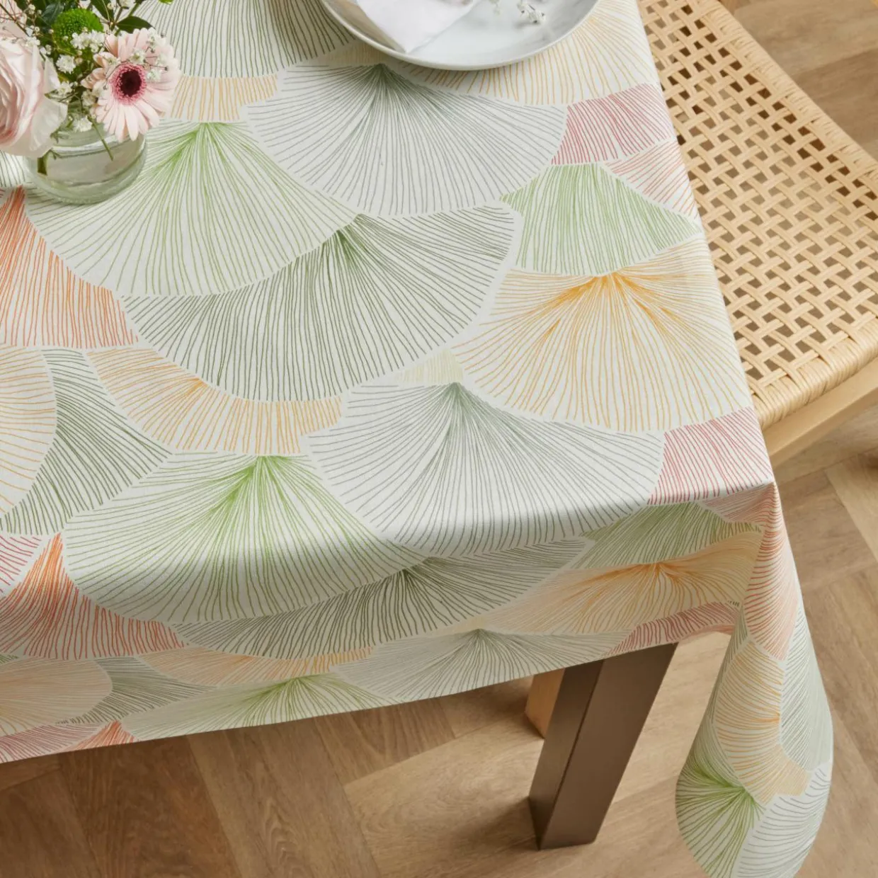 Nappe rectangulaire coton enduit (150 x 350 cm) Boston Multicolore