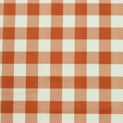 Nappe rectangulaire coton enduit (150 x 250 cm) Vichy Terracotta