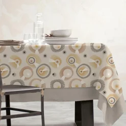 Nappe rectangulaire coton enduit (150 x 250 cm) Manhattan Beige