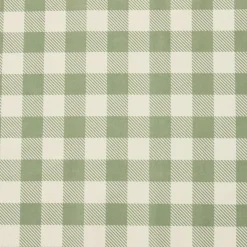 Nappe rectangulaire coton enduit (150 x 350 cm) Vichy Vert sauge