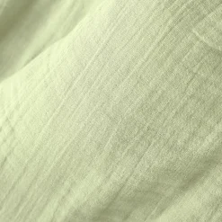 Nappe rectangulaire gaze de coton (150 x 350 cm) Gaïa Vert tilleul