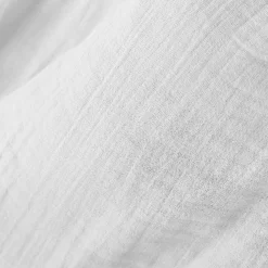 Nappe rectangulaire gaze de coton (150 x 350 cm) Gaïa Blanc chantilly