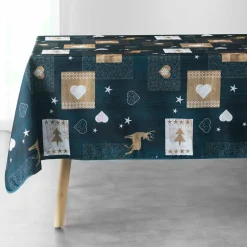 Nappe rectangulaire (L240 cm) Augustin Bleue