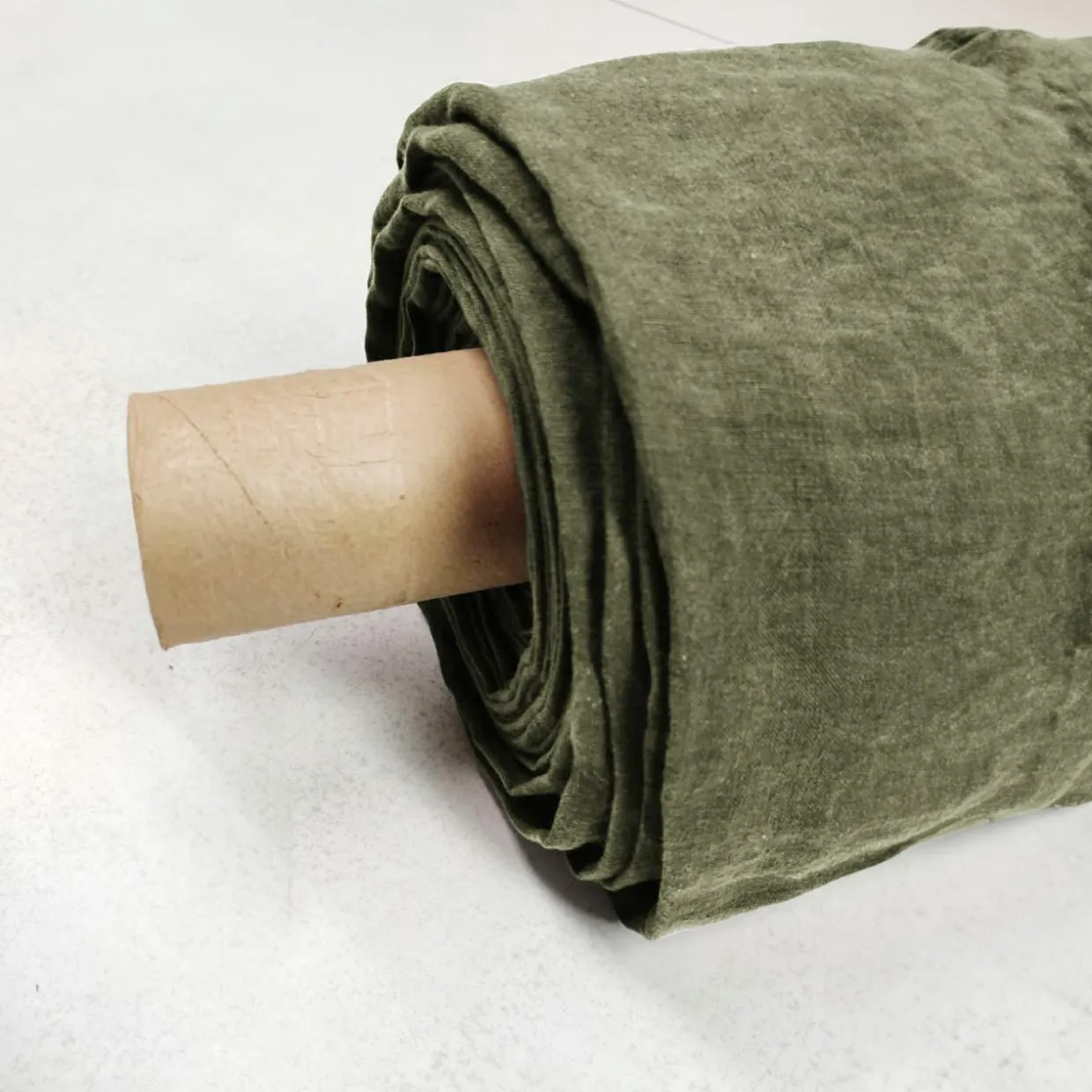 Nappe rectangulaire lin lavé (170 x 250 cm) Louise Vert romarin