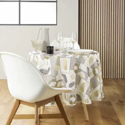 Nappe ronde anti tache (180 cm) Natane Beige