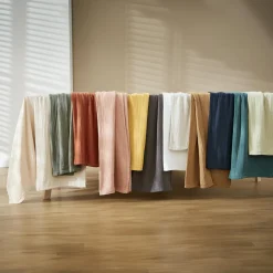 Nappe ronde gaze de coton (180 cm) Gaïa Terracotta