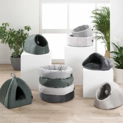 Niche d'intérieur avec jouet pour chat Sweet L35 cm Gris clair