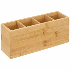 Organisateur de maquillage 4 compartiments Bambou