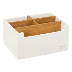 Organisateur de maquillage 5 compartiments Natureo Blanc