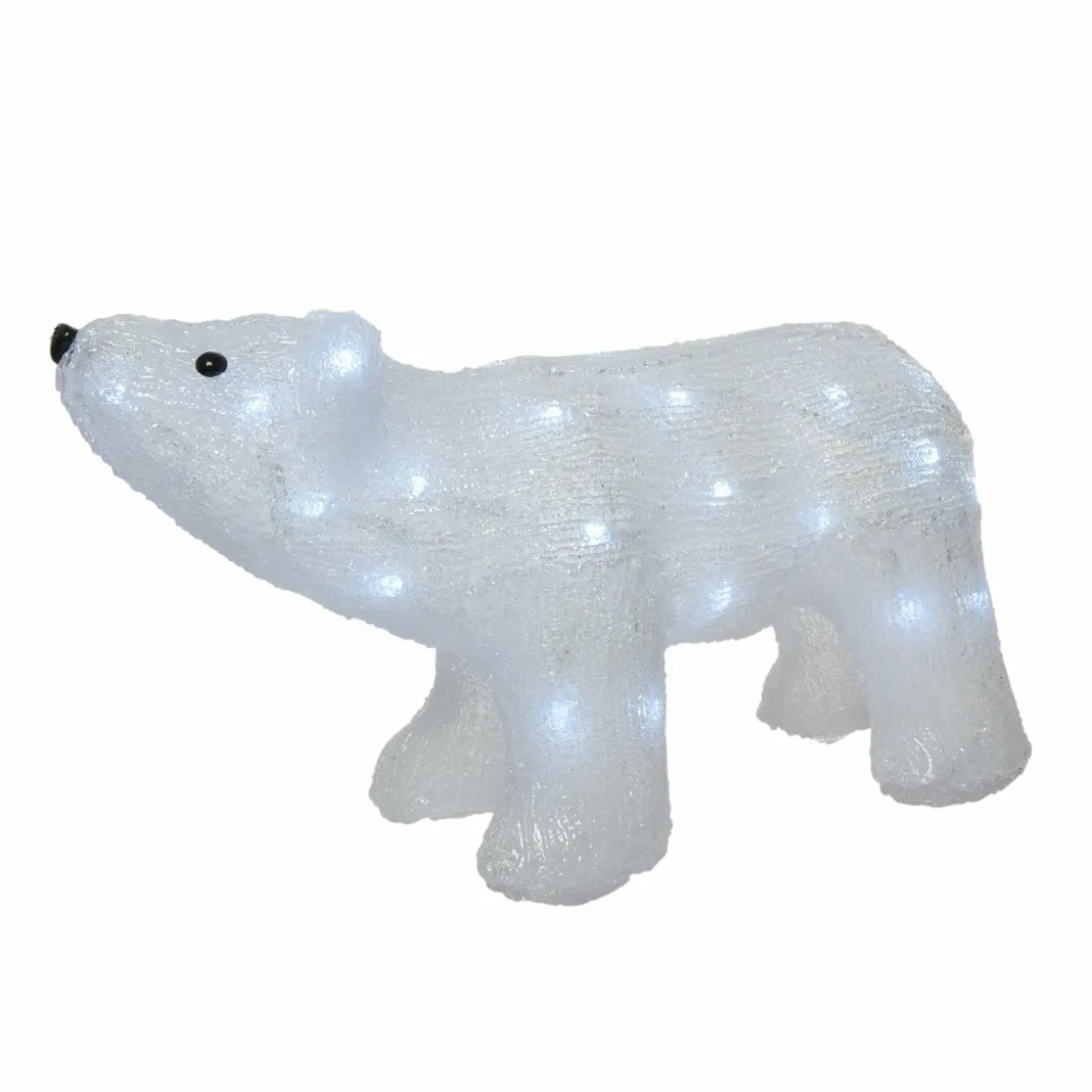 Ours lumineux solaire 40 LED (H24 cm) Titouan Blanc froid