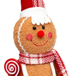 Pain d'épices jambes téléscopiques (H89 cm) Miss Noël Marron clair
