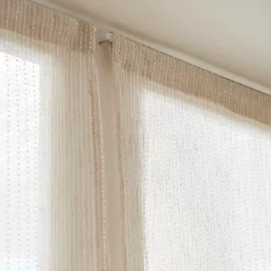 Paire de voilages passe-tringle (60 x 120 cm) Arthur Beige
