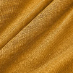 Paire de voilages passe-tringle effet lin (60 x 90 cm) Robin Jaune Ocre