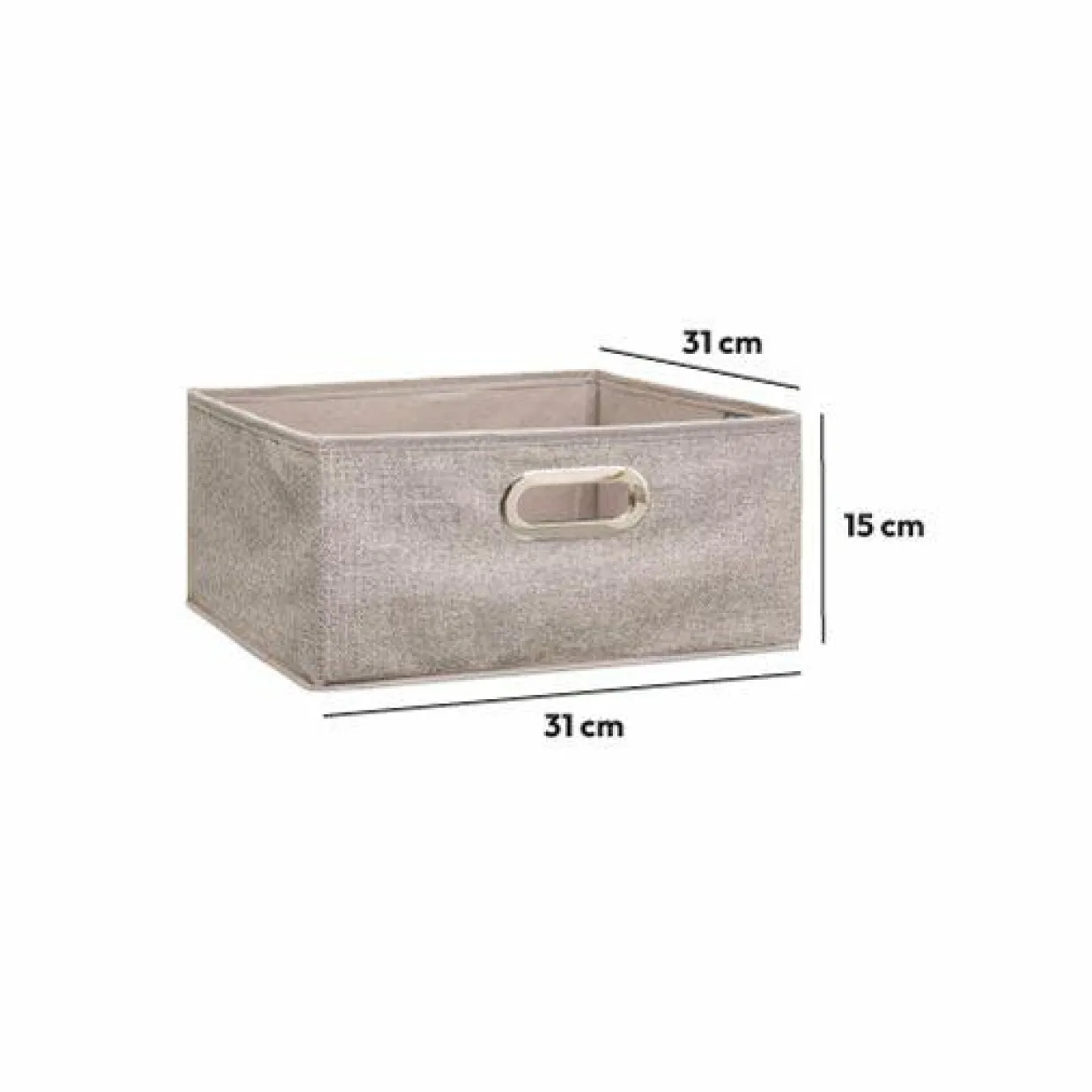 Panier de rangement (31 x 15 cm) Helena Beige chiné