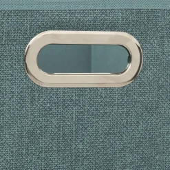 Panier de rangement (31 x 31 cm) Helena Bleu pétrole chiné