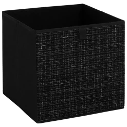 Panier de rangement (31 x 31 cm) Tweed Noir