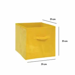 Panier de rangement Velouria Jaune