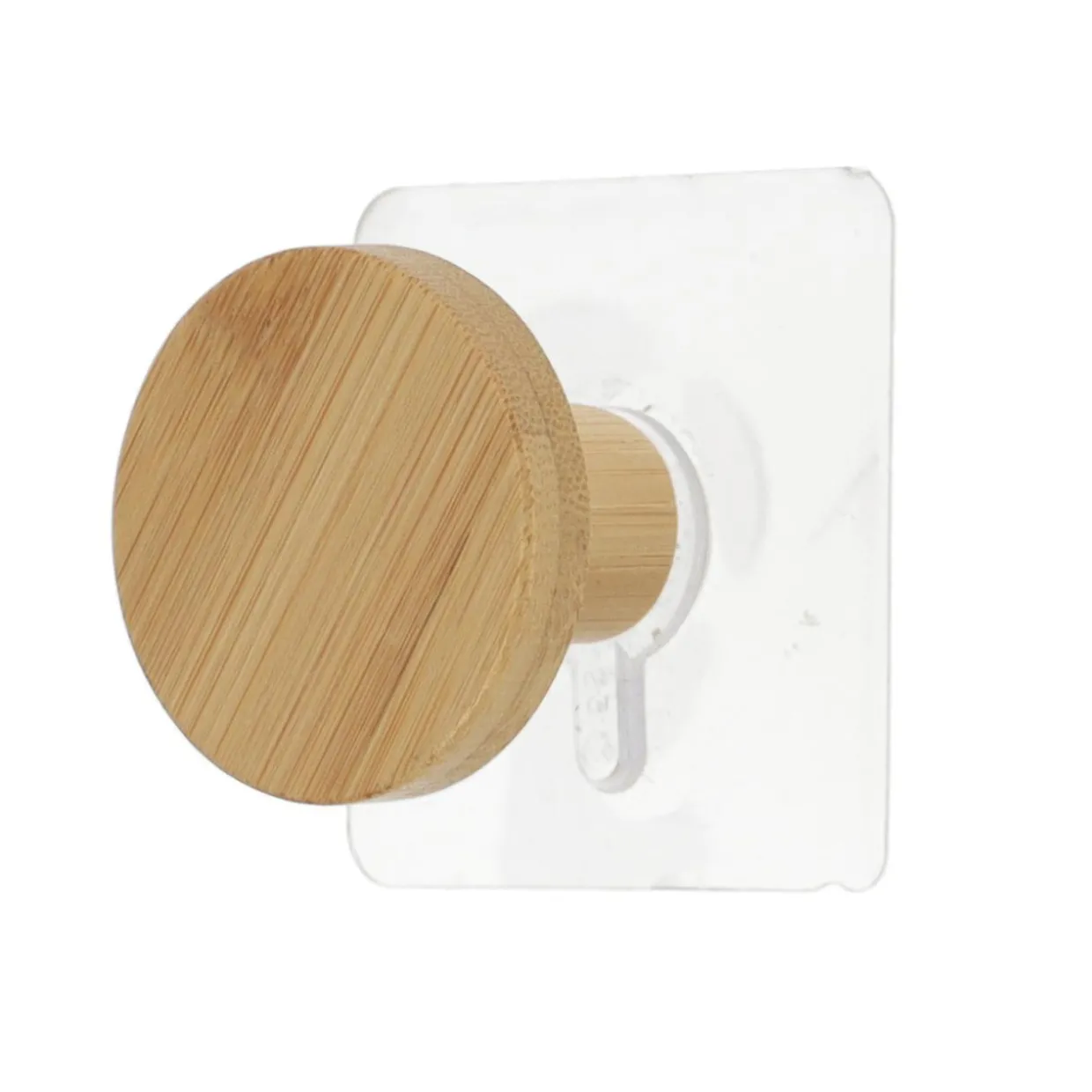 Patère adhésive (D4,5 cm) Easy Chic Naturel