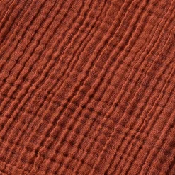 Peignoir de bain gaze de coton S/M Gaïa Terracotta
