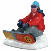 Personnage Lemax Snowboarder assis