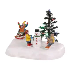 Personnages Lemax à piles Carbioles dans la neige