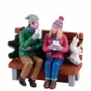 Personnages Lemax Chocolat chaud sur un banc