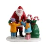 Personnages Lemax Câlin au Père Noël