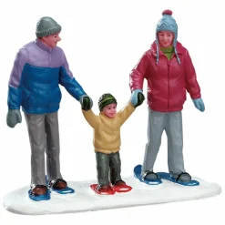 Personnages Lemax Promenade en raquettes