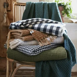 Plaid canapé matière recyclée (180 x 220 cm) Gabin Vert thym