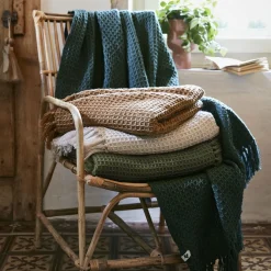 Plaid canapé matière recyclée (130 x 160 cm) Gabin Camel
