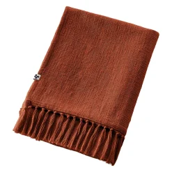 Plaid coton (130 x 160 cm) Sixtine Terracotta