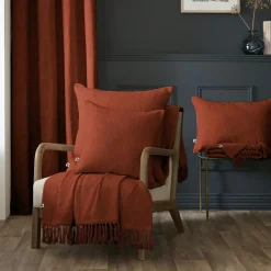 Plaid coton (130 x 160 cm) Sixtine Terracotta