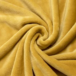 Plaid doux (180 cm) Tendresse Jaune ocre