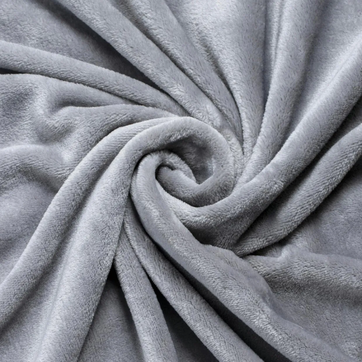 Plaid doux flanelle (130 x 180 cm) Didou Gris clair