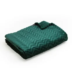 Plaid doux flanelle (180 x 230 cm) Zag Vert