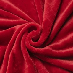 Plaid doux flanelle (180 x 230 cm) Didou Rouge