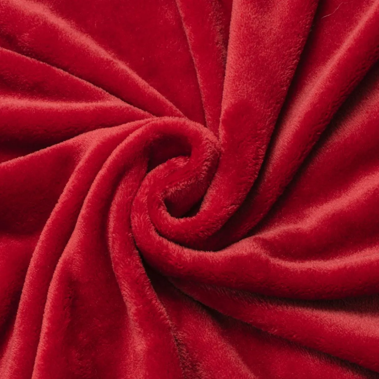 Plaid doux flanelle (180 x 230 cm) Didou Rouge