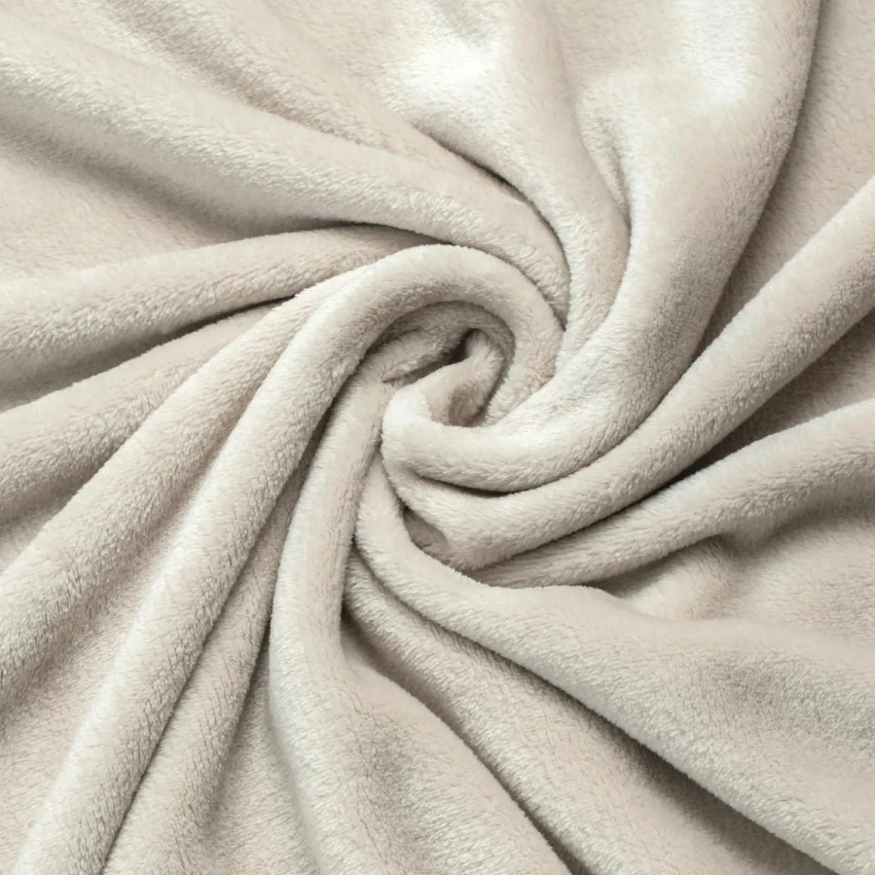 Plaid doux flanelle (180 x 230 cm) Didou Beige grège