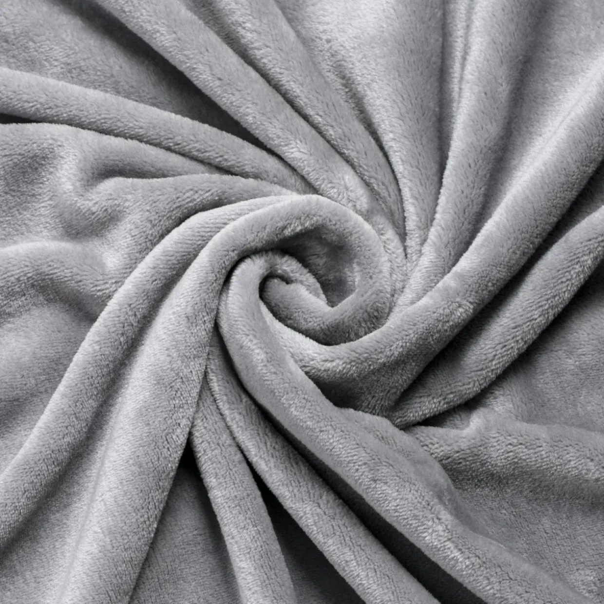 Plaid doux flanelle (220 x 240 cm) Didou Gris clair