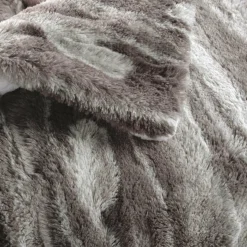 Plaid fausse fourrure (125 x 150 cm) Caribou Taupe