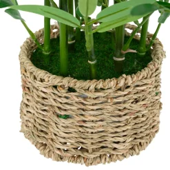Plante artificielle en pot tressé (H46 cm) Bambou Ly