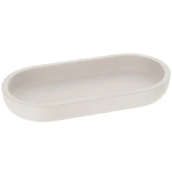 Plateau de rangement ovale (19,5 cm) Japandi Beige