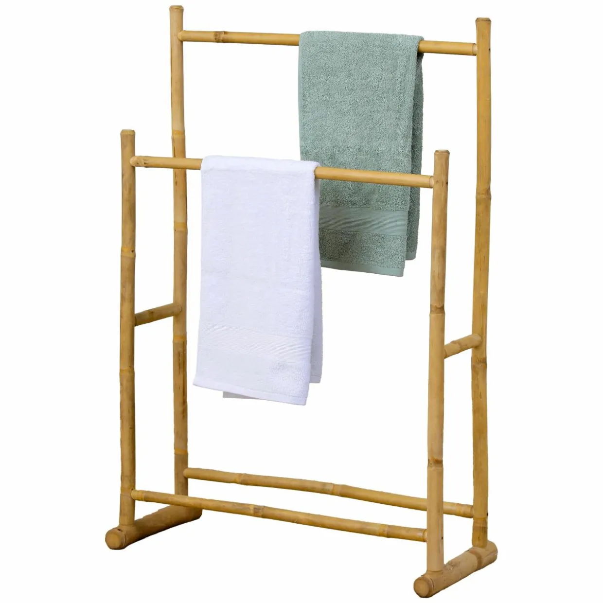 Porte serviette canne de bambou 2 niveaux (H105 cm) Hanoï