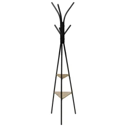 Porte-manteau métal et bois (175 cm) Jano Noir