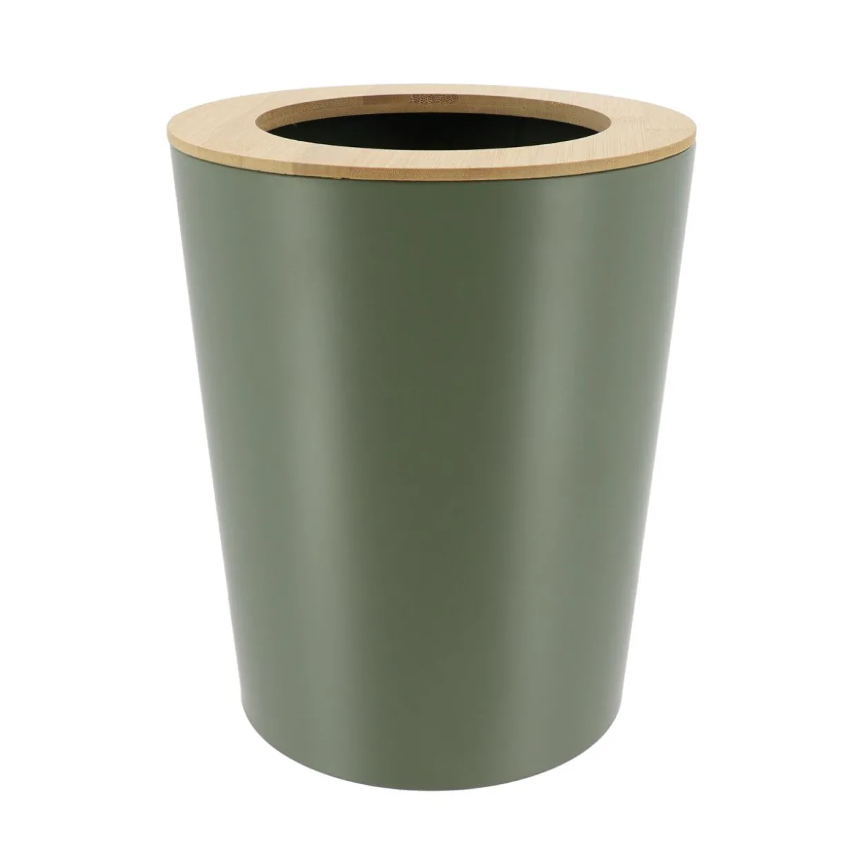 Poubelle salle de bain 5L Purebamboo Vert kaki