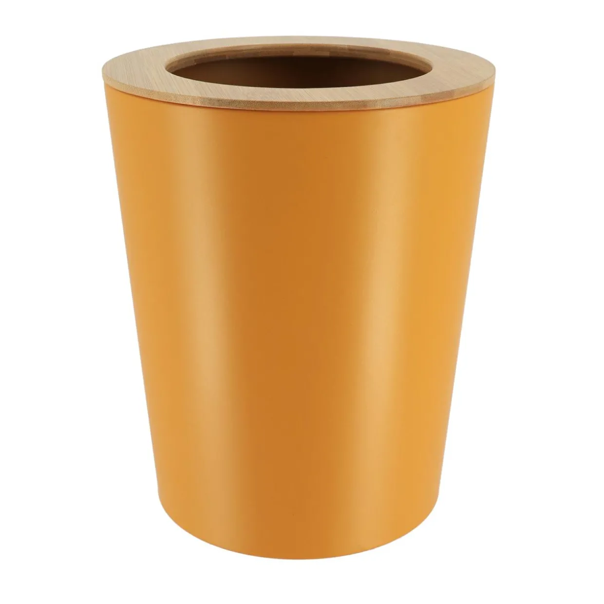 Poubelle salle de bain 5L Purebamboo Jaune moutarde
