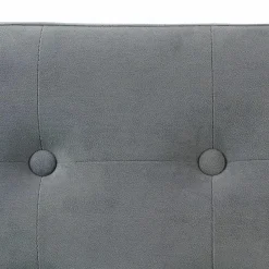 Pouf de rangement double Lysandre Velours Gris