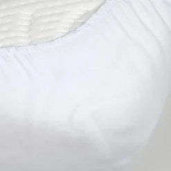 Protège-matelas alèse molleton imperméable (160 x 200 cm) Serena Blanc