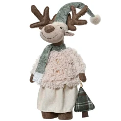 Renne de Noël debout (H82 cm) Madame Chic Beige